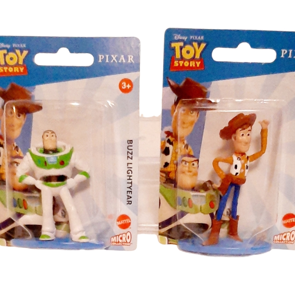 Disney Pixar Toy Story Micro Mini Woody & Buzz Lightyear Figures Topper Toy New